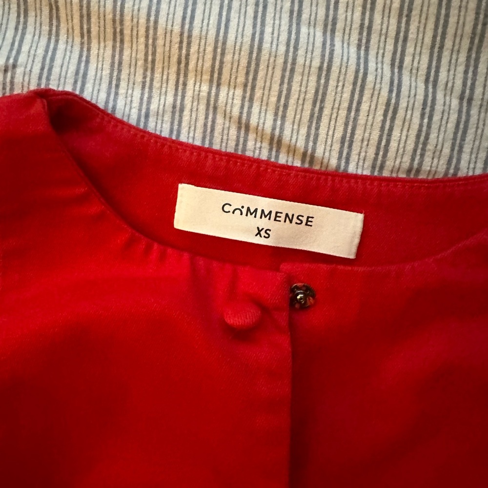 Commense Red Button-Up Mini Dress - Picture 3 of 6